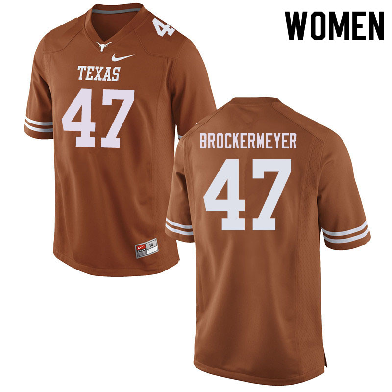 Women #47 Luke Brockermeyer Texas Longhorns College Football Jerseys Sale-Orange